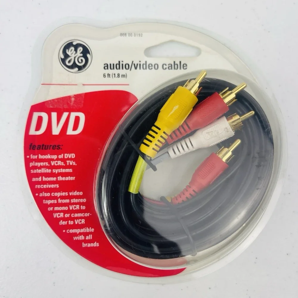 GE DVD Audio Video 6 ft 1.8 m Ultra Low Loss Coaxial Black‎ Cable